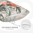thumbnail image 3 of Uemuo Tropical With Flamingos Print Throw Pillow Case – Cozy & Soft Cushion Cover, Hypoallergenic Pillow Case for Sleeping, Perfect for Women with Envelope Closure-16"x24", 3 of 6