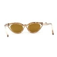 thumbnail image 2 of Full Crowned Rhinestone Studed Classic 20s Gothic Cat Eye Sunglasses Beige Brown, 2 of 4