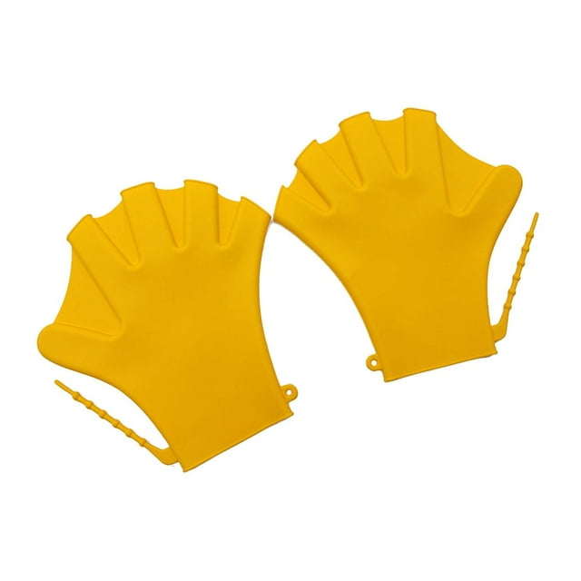 Guantes acuáticos Guantes de natación palmeados ajustables Guantes de natación Silicona para buceo Amarillo Zulema Guantes de natación