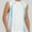 White, variant on Men's Summer Ice Silk T Shirt Vest Round Neck Athletic Casual Breathable Loose Fit Vest for Men