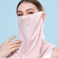 thumbnail image 3 of QSAWXQZ Unisex Sun Protection Face Cover Ear Loop Breathable Lightweight Neck Gaiter Free Size, 3 of 5