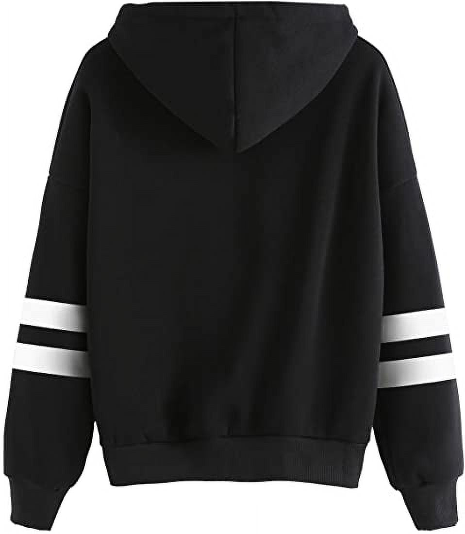 Striped cheap pullover hoodie