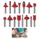 thumbnail image 3 of Scienceny 15 piezas 1/4 brocas de corte para carpintería cortadores de fresado de herramientas de corte de enrutador de alta resistencia Herramientas y ferretería, 3 of 6