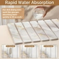 thumbnail image 2 of 2 PCS|Large Stone Dish Drying Mat for Kitchen Counter,Quick Dry Stone Dishes Mats,Marbled Water Absorbing Diatomaceous Earth Drying Pad for Countertop Bottles Utensils , White Gold 24"×16" & 8"x4", 2 of 16