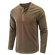 thumbnail image 1 of Camisas de Hombre Camisas de Manga Larga Jersey Con Botón Fondo de Cuello Redondo Top Odeerbi  ODB176029, 1 of 7