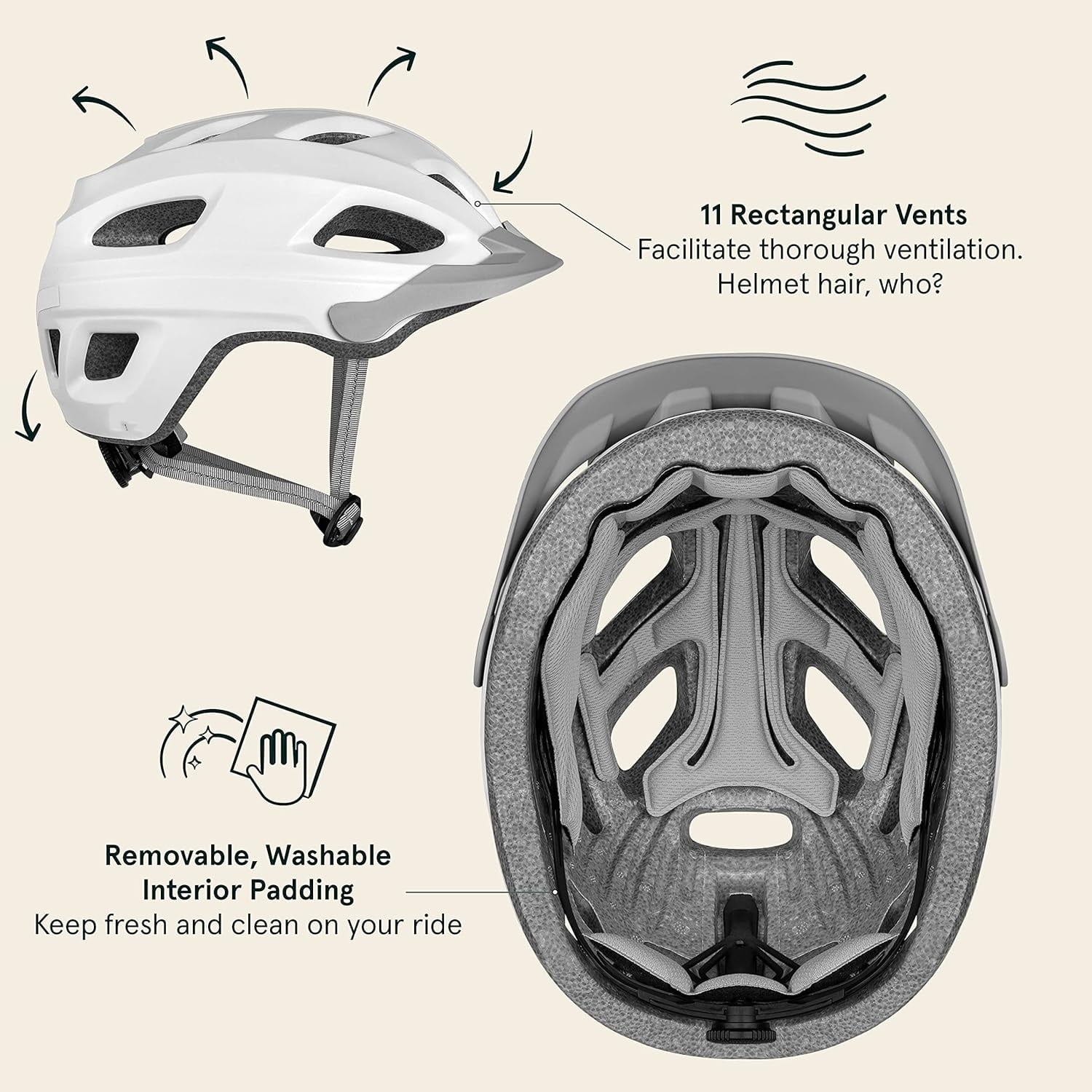 Adult Bike Helmet with LED Safety Light Adjustable Dial & Removable Visor - Adjustable Bicycle Cycling Helmet for Men & Women