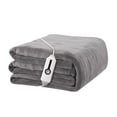 thumbnail image 5 of YAKEE Electric Heated Blanket 72"x84" Full Size - Soft Warm Coral Fleece, 4 Heat Levels, 10 Hours Auto-off, Machine Washable with Overheat Protection, Gray, 5 of 7