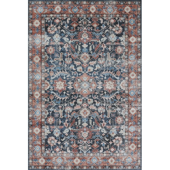 Novogratz by Momeni Doheny Vincente Polyester Navy Area Rug 5' X 7'6"