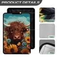 thumbnail image 5 of XYZCANDO Highland Cow RV Door Window Shade Floral RV Window Cover RV Accessories Easy to Install RV Black Out Curtains for Camper Windows 26'' X 17'' Travel Trailer Door Blackout Window Shade Blue, 5 of 7
