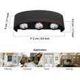thumbnail image 3 of Lámpara De Pared Led Moderna Aplique De Pared Arriba Abajo Impermeable Aluminio Led Arandela De Pared Interior Exterior Para Baño Porche Dormitorio Pasillo Sala De Estar Escalera, 6w Blanco Cáli, 3 of 5