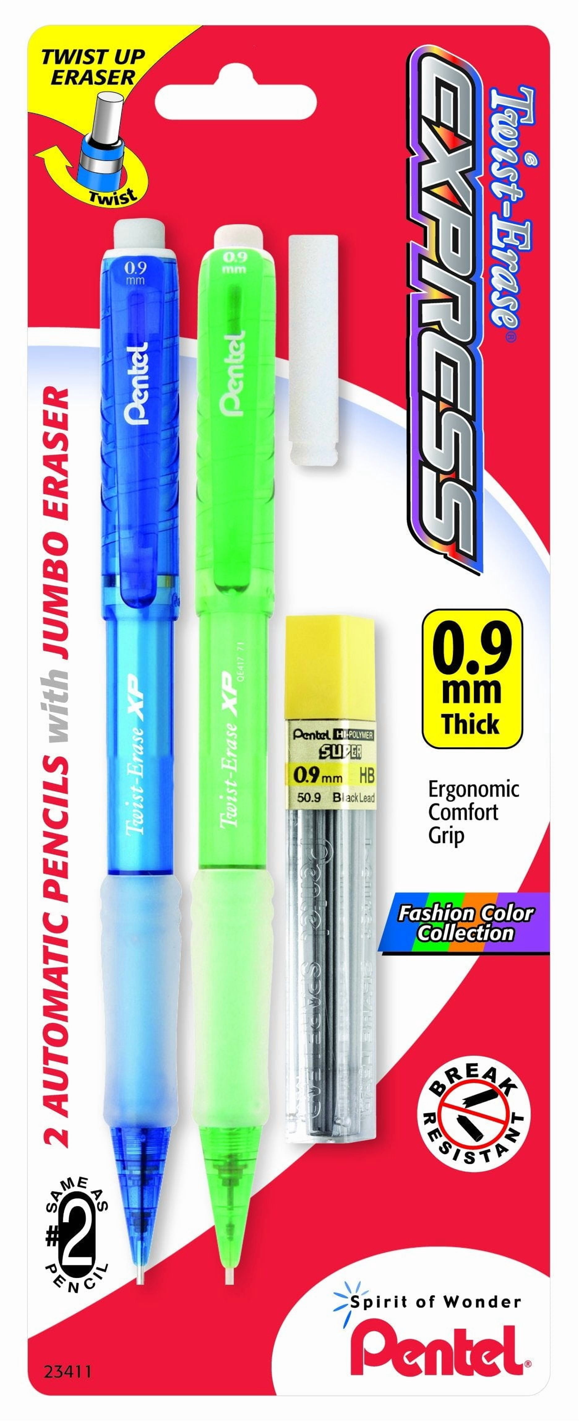 Pentel Twist Erase EXPRESS Automatic Pencil, 0.7mm Lead Size, Violet Barrel, Box of 12 (QE417V)