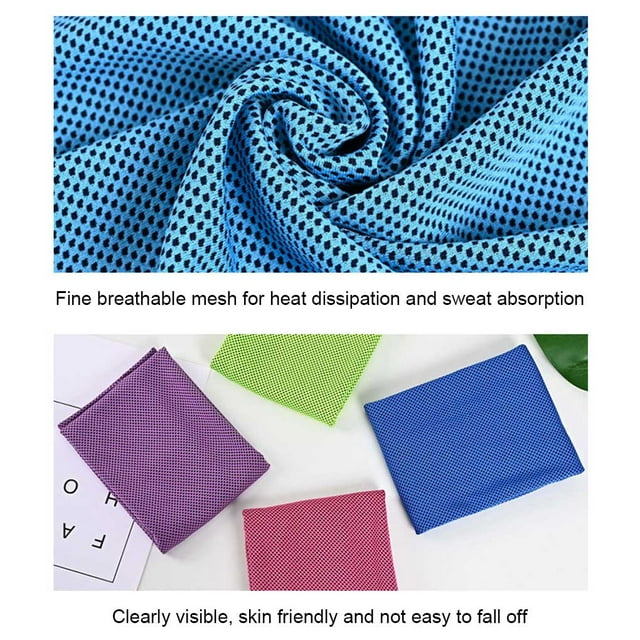 Serviettes Rafraîchissantes Absorption de la Sueur Gym Refroidisseur Gant de Toilette Doux Activités Extérieures Serviette Fraîche pour Course Natation Jogging Entraînement Fournitures de Vacances Gris Clair