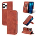 thumbnail image 1 of SaniMore for iPhone 14 Pro Case Magnetic Closure Wallet [RFID Blocking], Premium PU Leather Cover with Kickstand & Card Slot Full Body Protective Shell for Samsung iPhone 14 Pro, Brown, 1 of 8