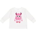 thumbnail image 3 of Inktastic Cute Monster, Smiling Monster, Pink Monster, Horns Boys or Girls Long Sleeve Toddler T-Shirt, 3 of 5