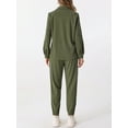 thumbnail image 4 of DARING DIVA Women's Corduroy Sets 2 Piece Long Sleeve Shirt and Pants Set XS Army Green, 4 of 6