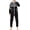 A2-black, variant on Man Hooded Fleece Onesie Pajamas – Aztec Print, Zip-Up, Unisex Non-Footed Sleepwear Jumpsuit for Adults