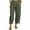 Army Green, variant on ZenCart Women Casual Pants with Oblique Pockets Elastic Waist Wide-Leg Design Solid Color Leisure Pants Travel Work Daily Wear