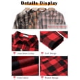 thumbnail image 5 of MOSHU Flannel Shirts for Women Casual Plaid Womens Tops Long Sleeve Button Down Shirts Curved Hem Blouses, 5 of 6