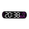 thumbnail image 2 of Reloj despertador digital con luz ambiental colorida de 12/24 horas para dormitorio, aula y dormitorio. Rosa roja, 2 of 7