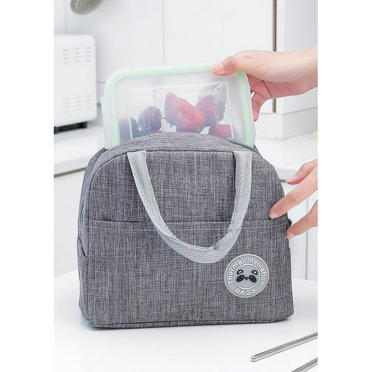 Lunch Bag for Women,Cute Lunch Bag for Work Inuslated Lunch Box,Wide-Open  Lunch
