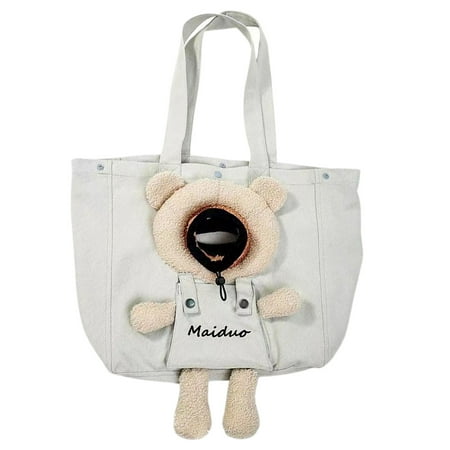 Gifts for Pet Lovers!Tengw Pet Bag Outdoor Portable Canvas Rucksack Exposed Shoulder Handbag Foldable Breathable Pet Supplies Dog Bag