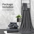 thumbnail image 4 of Extra Large Bath Towel Set of 4 (35.43"x70.87"),Oversized Bath Sheet Super Soft Highly Absorbent Jumbo Bathroom Towel Set Microfibers Quick Dry Shower Towel for Hotel,Bathroom,Guest,Spa,Gym ( Gray), 4 of 9