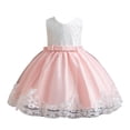 thumbnail image 6 of CYRBOKO Flower Girl Dresses, A-line Princess Birtyday Sleeveless Mesh Dresses Pink Size 2-3 T, 6 of 6