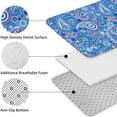 thumbnail image 5 of Blue Paisley Pattern Bathroom Rugs Sets 3 Piece,Toilet Cover Set,Absorbent Non Slip Bathroom Mats Sets with U-Shaped Contour Rug Toilet Rug Set, 5 of 5
