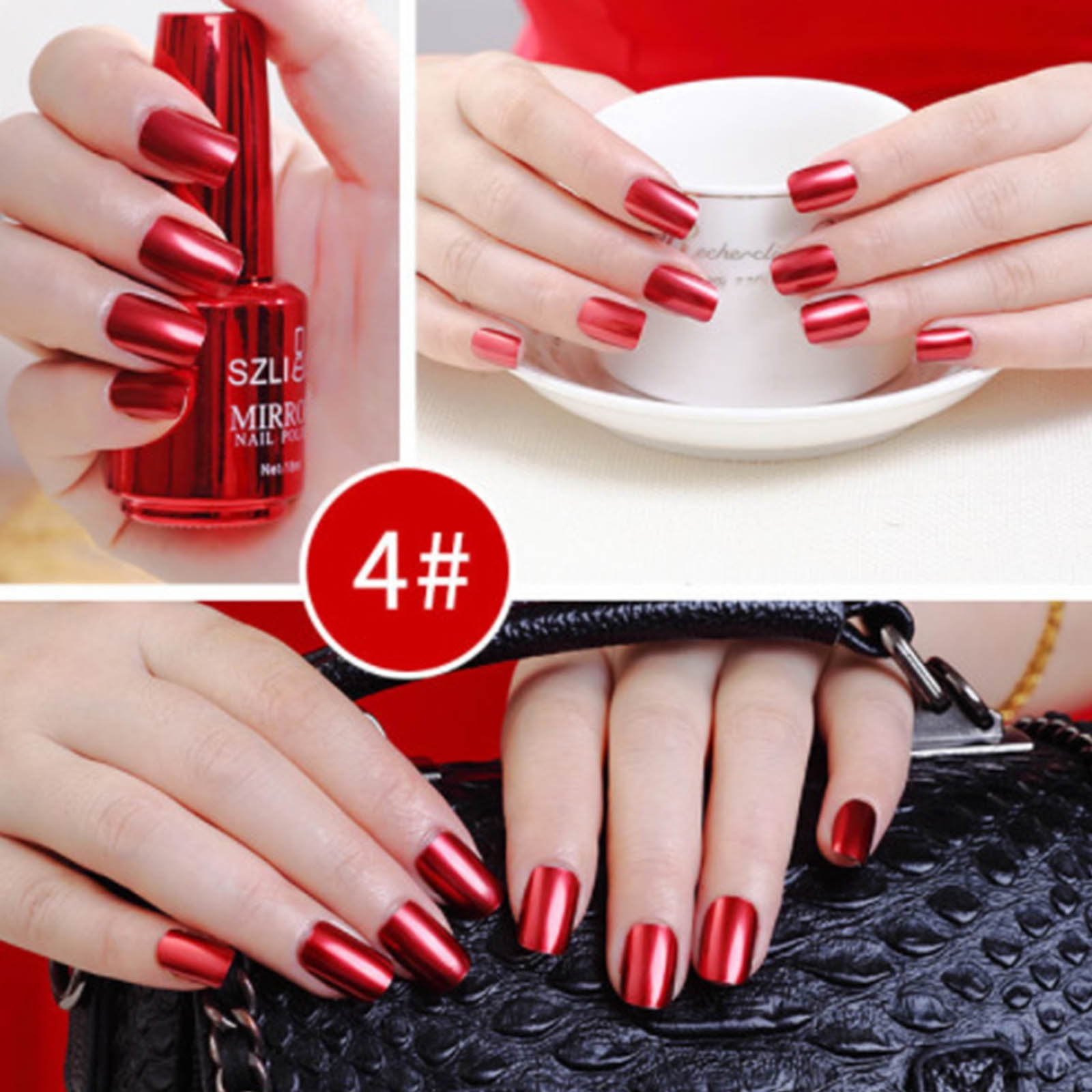Tarmeek 12 Colors Metal Nail Polish Nail DIY Nail Polish V Portable Quick Dry Colors Metal Polish Great for Spring and Daily Life Quality Gift for Women