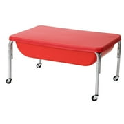 Children's Factory Large Sensory Indoor and Outdoor Table and Lid Set, Red