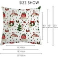 thumbnail image 2 of GZHJMY Christmas Sloth Santa Claus Throw Pillow Cases Pillow Covers 1 Pack Cushion Cases with Zipper for Sofa Couch Bedroom Christmas Winter Holiday 20x20 Inch Home Decor, 2 of 6