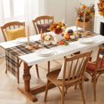 thumbnail image 3 of Orange Blue Checkered Table Runner - 108 Inch Long Fall Farmhouse Buffalo Plaid Cotton and Linen Blended Dress Scarves Farmhouse Table Runner for Kitchen Dining, Coffee Table, 13" x 108", 3 of 8