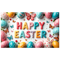 LUUFILx Easter Backdrop Happy Banner Background Easter Party Decorations Photography Props Spring Celebration Festive Decor Event Supplies