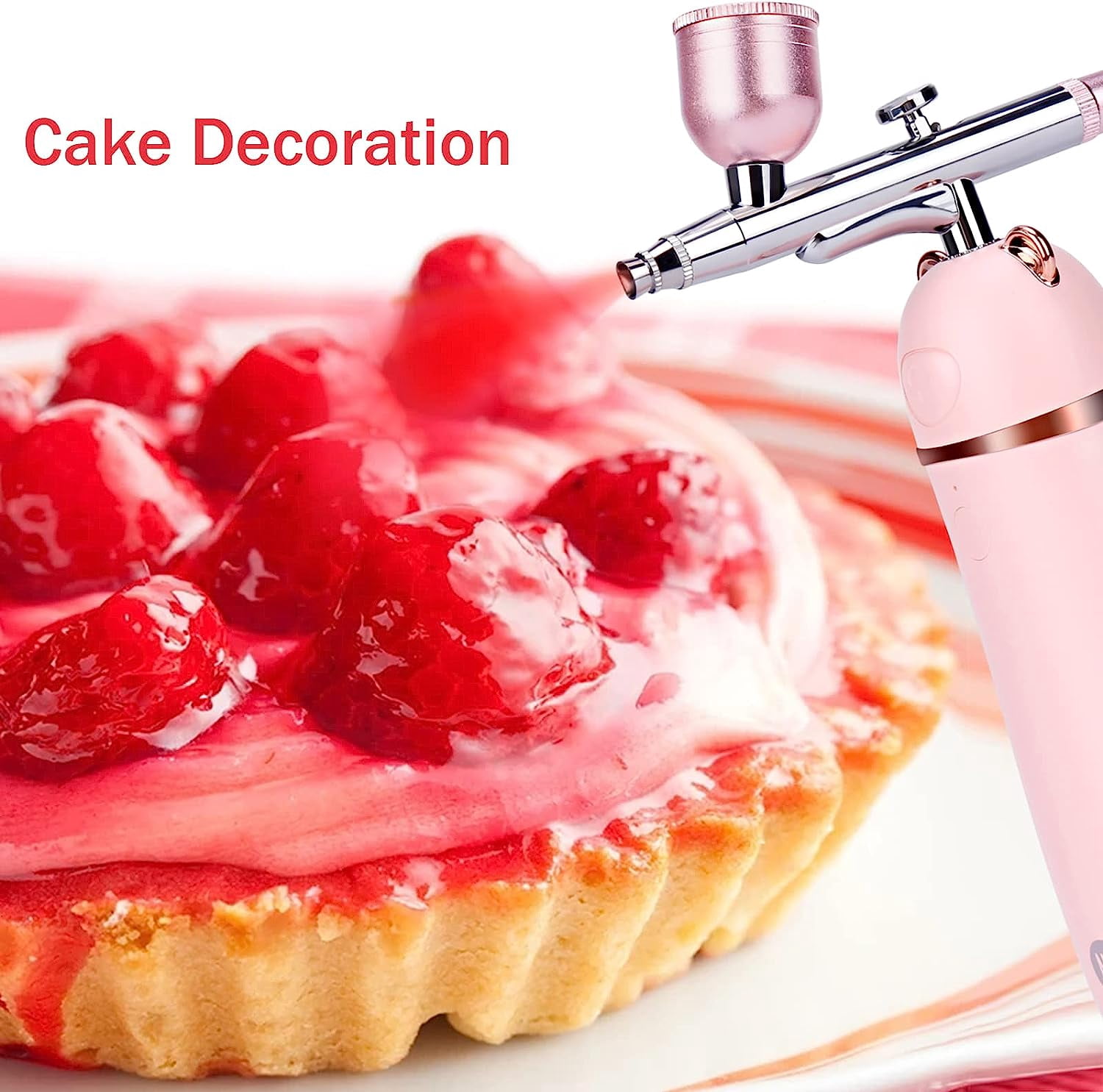 Airbrush Kit, Portable Cordless Airbrush Makeup Kit, Airbrush Gun with 2 Cups, Rechargeable Air Brushes for Painting, Cake Decorating, Nail Art, Makeup, Model Coloring
