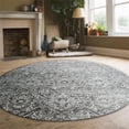 thumbnail image 4 of Pemberly Row Polyester Transitional Abstract Gray 8' Round Area Rug, 4 of 4