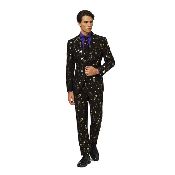 OppoSuits Men's Fancy Fireworks Christmas Suit