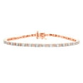 thumbnail image 2 of CARATS FOR YOU 10KT Rose Gold 2 Ct Natural Diamond Stylish Tennis Bracelet (Color-IJ, Clarity I2-I3), 2 of 6