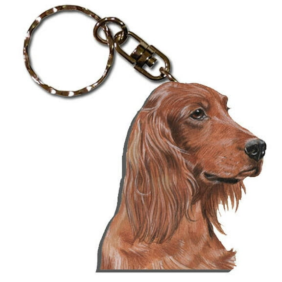 Irish Setter Keychain, Souvenir Key Holder, Dog Charm Tag, Pet Key Rings Craft Ornaments, Wooden Die-Cut