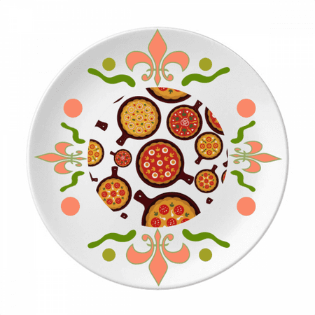 

Pizza Italy Tomato Foods Peppers Flower Ceramics Plate Tableware Dinner Dish