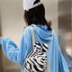 thumbnail image 4 of Bolsa Bonita mochila con orejas de conejo, diseño de animales de peluche, mochila informal (cebra blanca) JShteea Para Estrenar, 4 of 6