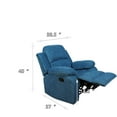 thumbnail image 2 of Microfiber Living Room Furniture Set Reclining Sofa Set Loveseat Furniture Sets in Living Room Sofa Recliners (Chair, Blue Microfiber), 2 of 12