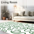 thumbnail image 2 of ODIKA 4'x6' Machine Washable Non-Slip Area Rug, Abstract Botanical Swirl Vintage Artisan Mosaic High Traffic Rug with Pad, Green, 586500, 2 of 8