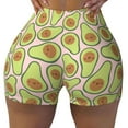 thumbnail image 2 of Lsque Cute Avocado Pattern High Waisted Biker Shorts for Women-Tummy Control Fitness Athletic Workout Running Yoga Gym Shorts,Moisture-Wicking-XX-Large, 2 of 9