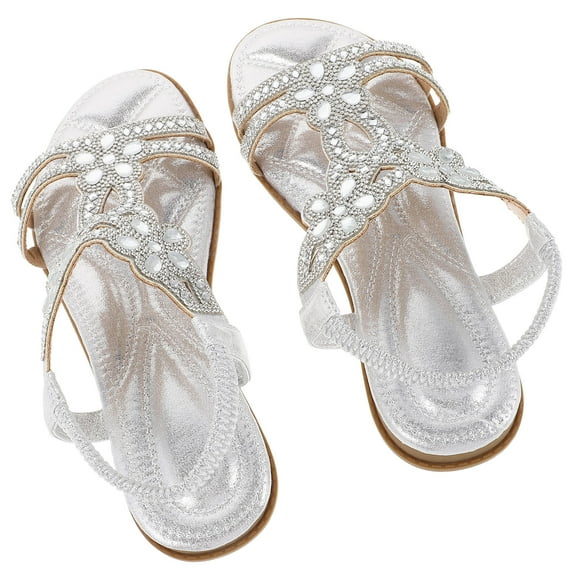 ELAYARD Rhinestone Sandals for Women: Chic Design Comfortable Footwear 1 Pair