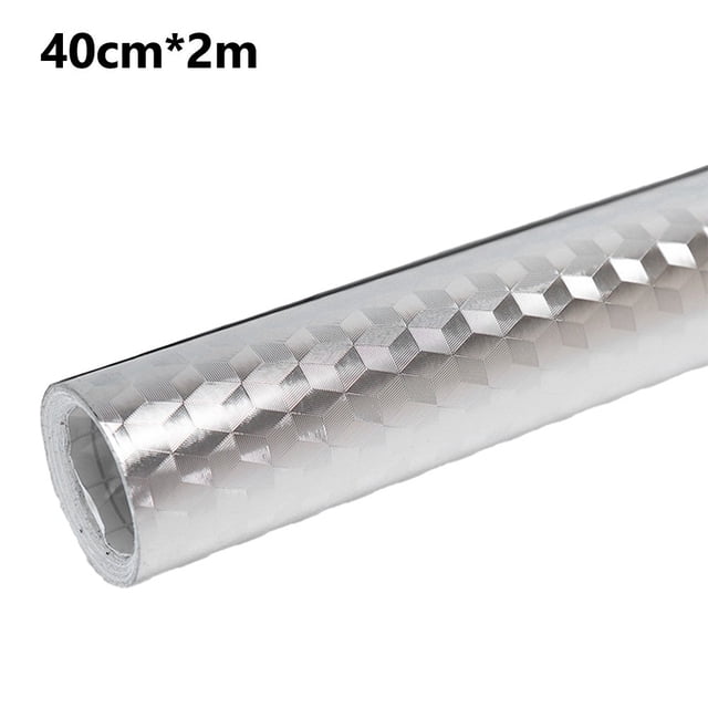 Luckyn Kitchen Countertop Oil-proof Sticker Waterproof Aluminum Foil Self Adhesive 5M