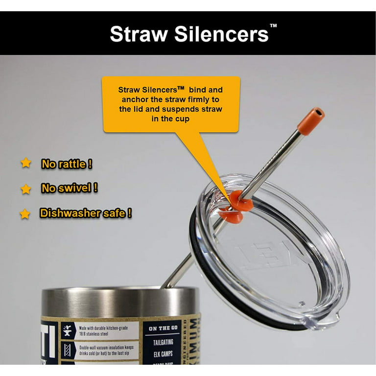 AIZIXIN Clear Reusable Hard Plastic Straws for Yeti/Rtic Tumblers