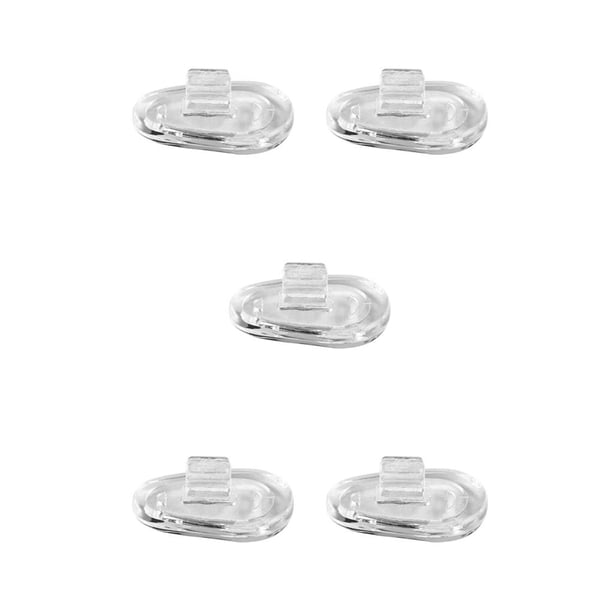 Jumpingount Almohadillas nasales de silicona ovaladas, 5 pares, tornillo de presión, tornillo de aire transparente, ligero, compacto para reemplazo de Type2 Jumpingount CBP289254