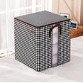 thumbnail image 2 of Sac de Rangement Textile Maison Moins de 10 Grande Capacité Pliable Vêtements Armoire Portable Tri des Vêtements Boîte de Rangement avec Poignée Renforcée Fermeture Éclair pour Couettes Oreillers Couvertures Literie Couette, 2 of 9