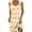 Yellow, variant on Beach Sundresses for Women 2025 Plus Size Comfort Solid Color Pocket Sleeveless V-Neck Dress Gifts for Womens ~