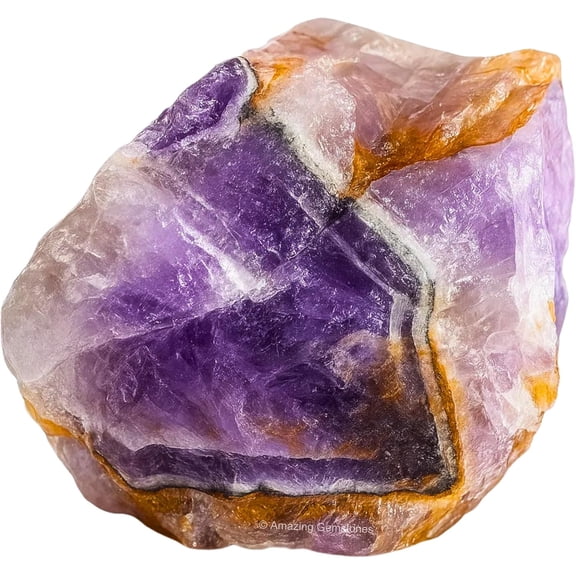 Amethyst Chevron Raw Crystals and Healing Stones (1 Piece)